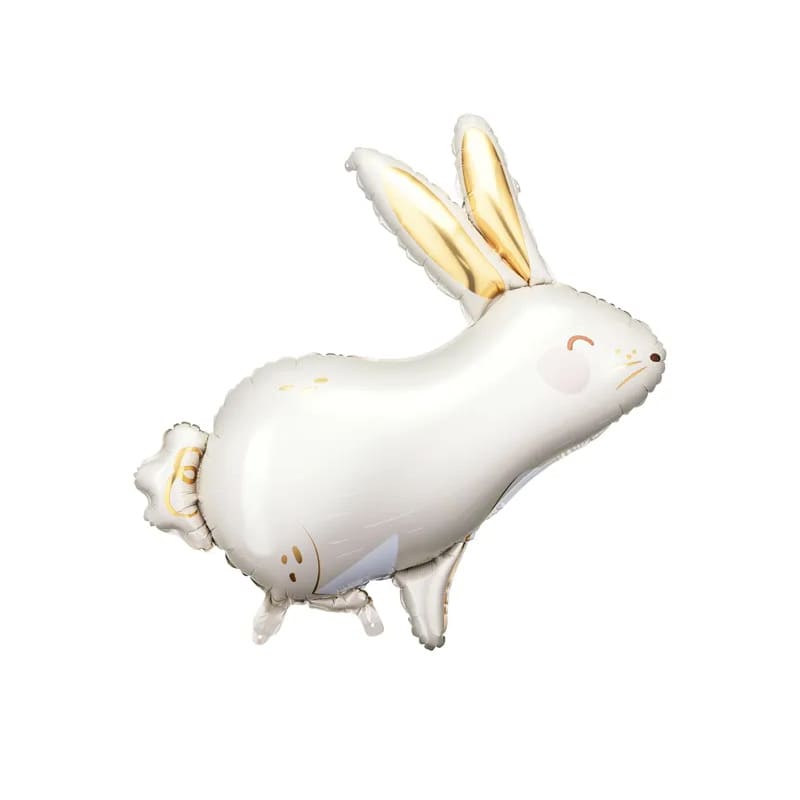 Ballon en plastique lapin blanc