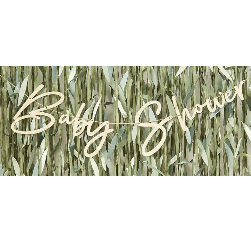 Holz Banner Botanical Baby Shower