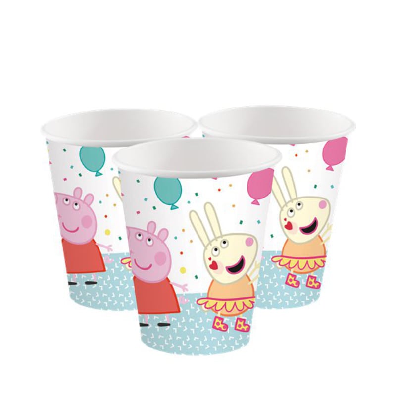 Gobelets de fête Peppa cochon, 8 pces