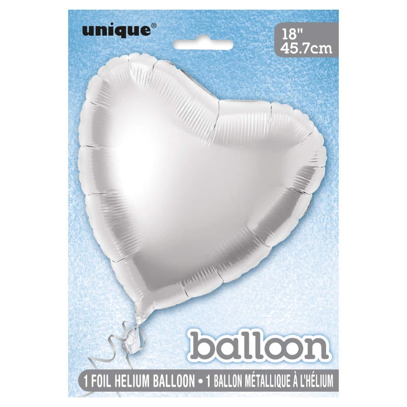 Folienballon Herz silber