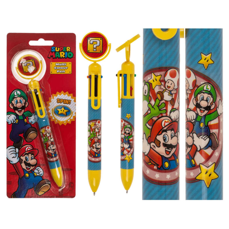 Stylo à  bille multicolore Super Mario, 1 pc.