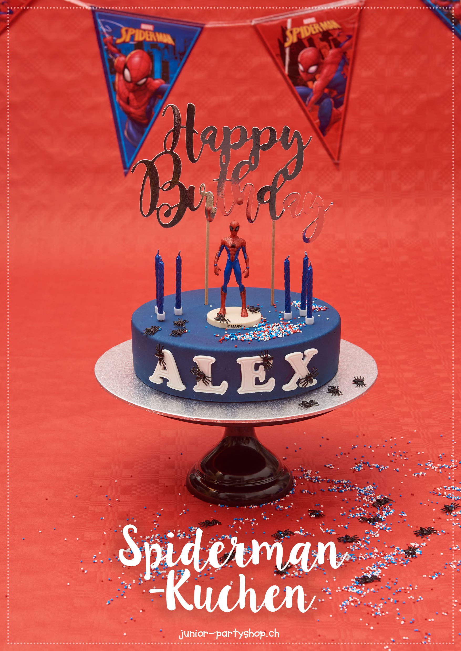 Anleitung Kuchen Spiderman