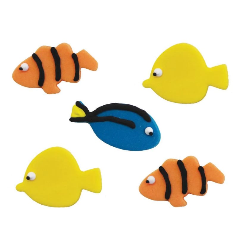 Décor en sucre Poissons, 5 pcs