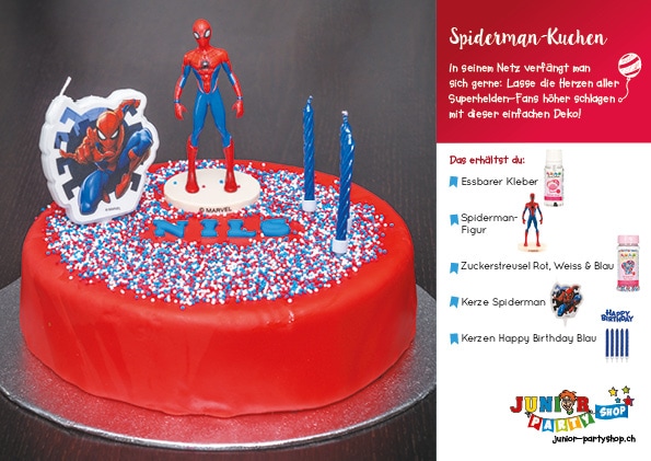 Anleitung Kuchen Spiderman