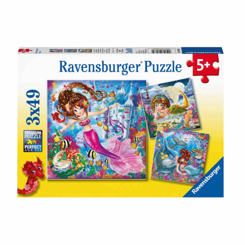 Puzzle Meerjungfrau, 3x49tlg.