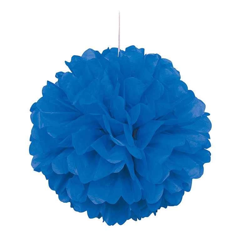 Pompon blau 40cm, 1 Stk