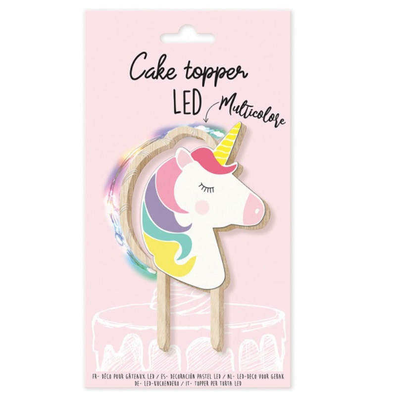 Cake Topper Einhorn LED