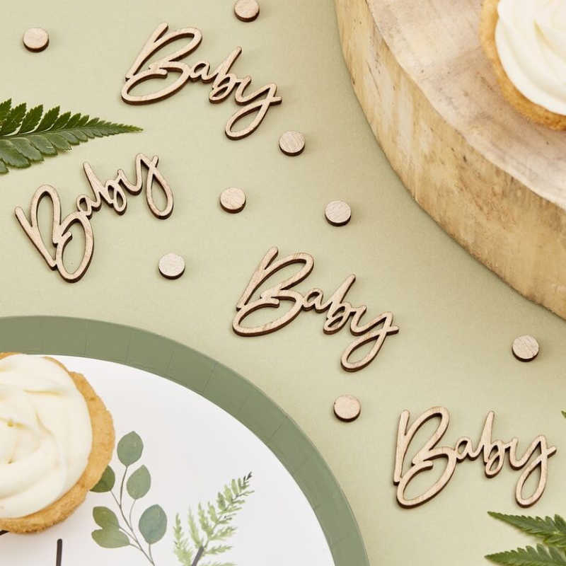 Holz Konfetti Botanical Baby Shower