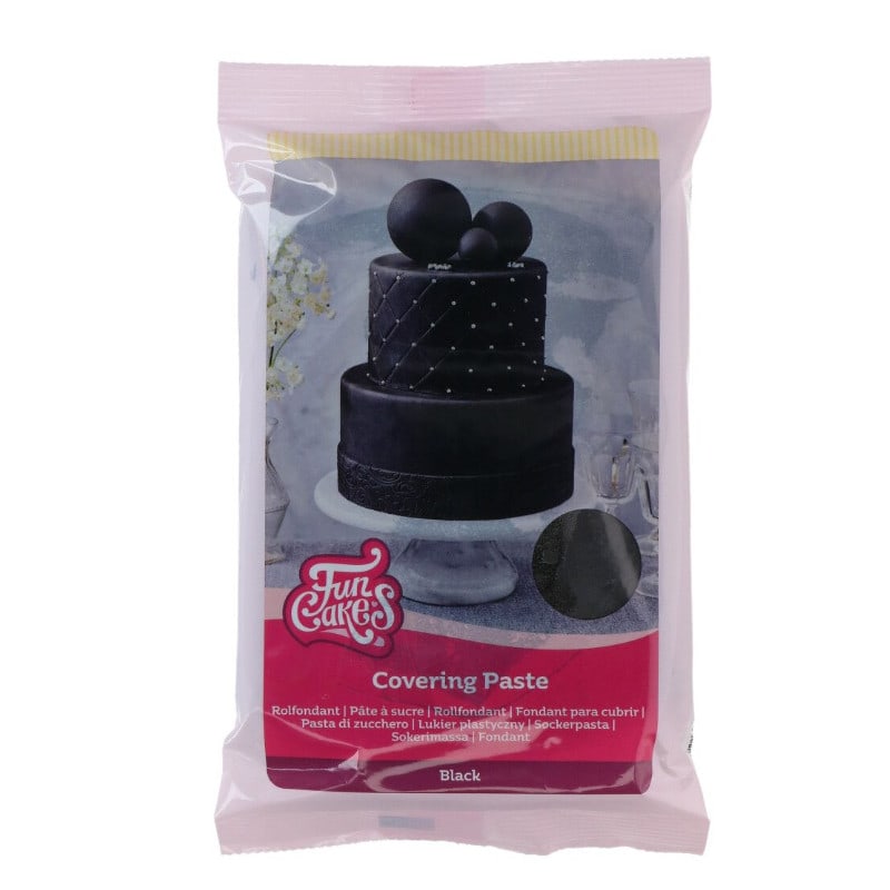 Pâte de couverture Funcakes noir, 500g