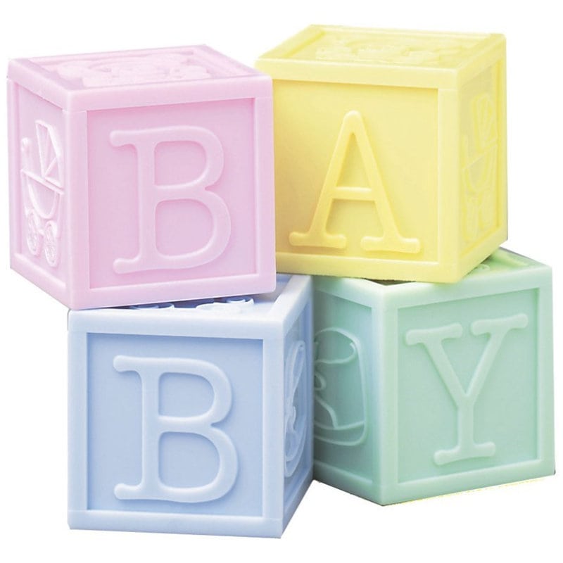 Tortendeko Babyblocks, 4 Stk.