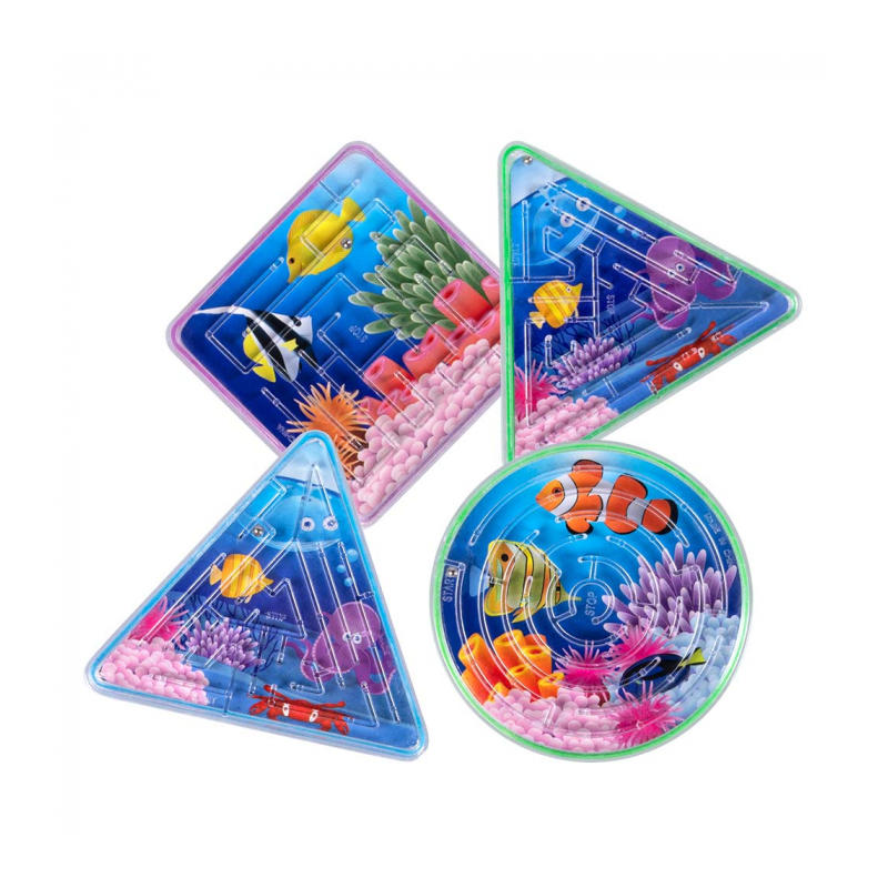 Jeux de patience à labyrinthe Animaux marins, 4 pcs.