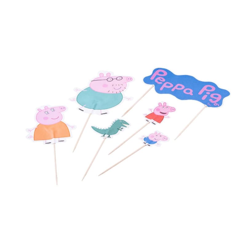 Cake Topper Peppa Pig, 12 pcs.