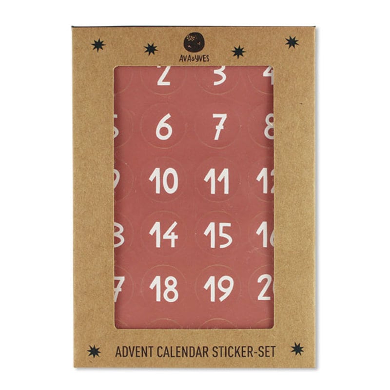 Adventskalender-Sticker rot