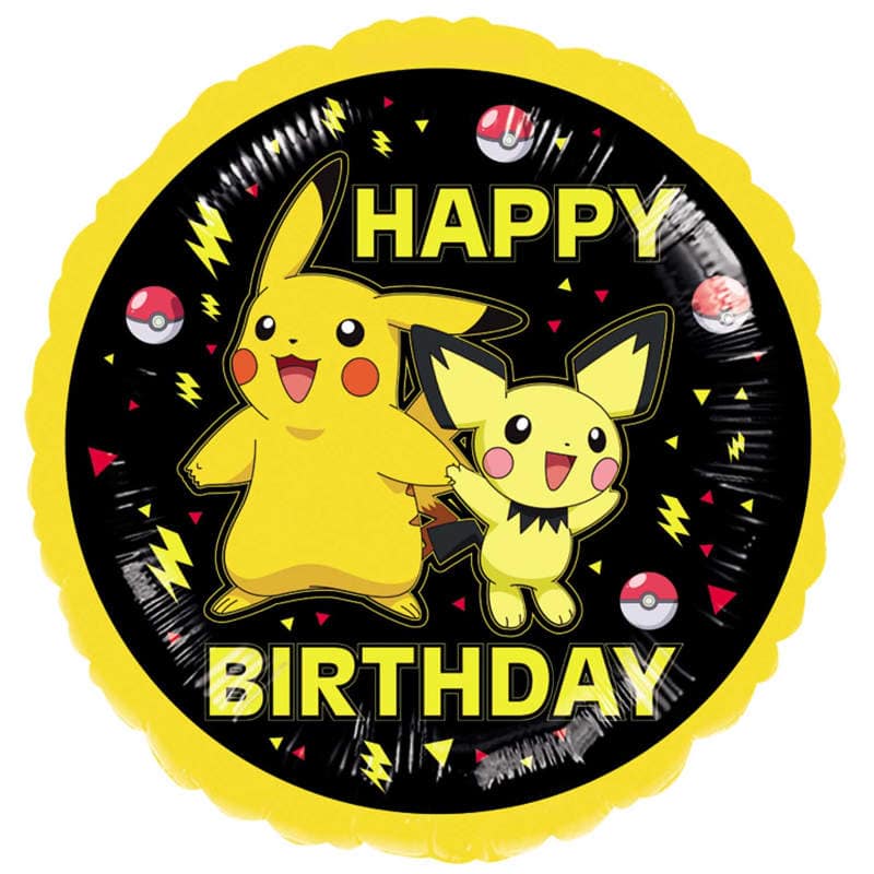 Ballon en plastique Pokémon Pikachu & Pichu, 1 pc.