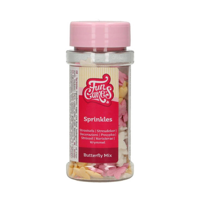 Funcakes Zuckerstreusel Schmetterlinge Mix, 50 g