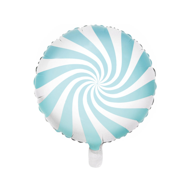 Folienballon rund Hellblau & Weiss