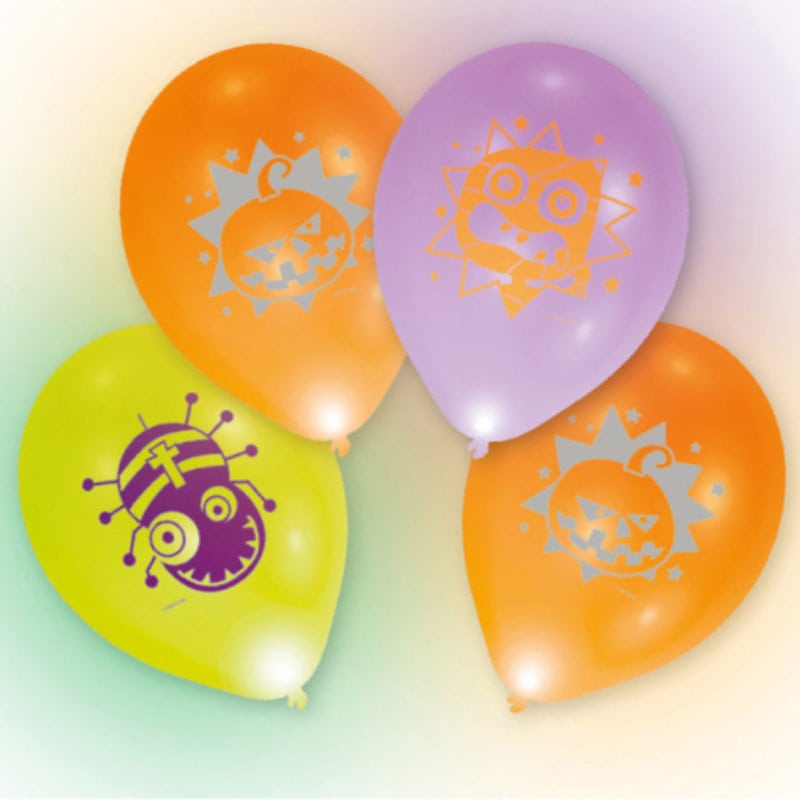 Luftballons LED Halloween, 4 Stk.