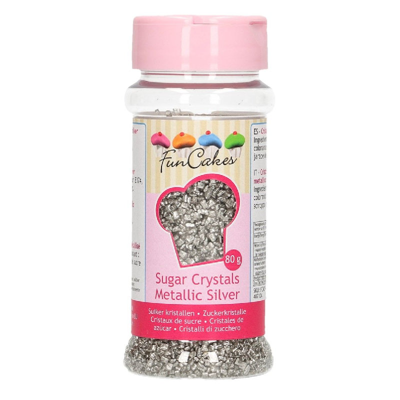 Funcakes Zuckerstreusel Silber, 80 g