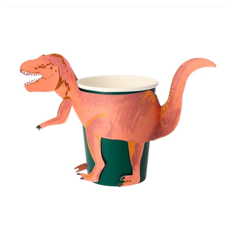 Becher Meri Meri T-Rex, 8 Stk.