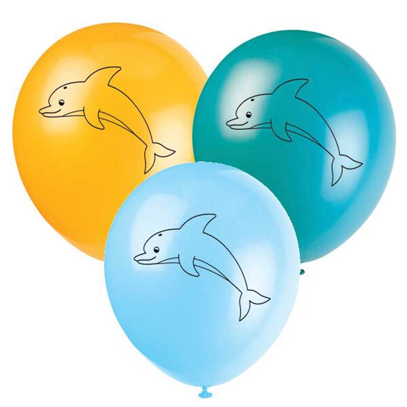 Luftballons Delfin, 8 Stk.