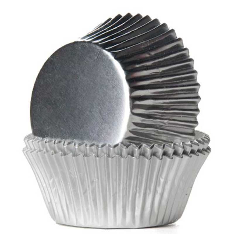 Muffinförmchen Silber, 24 Stk.