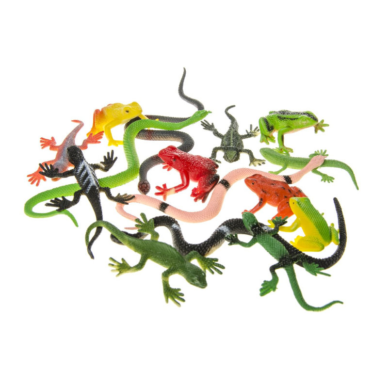 Figurines de reptiles, 15 pcs.