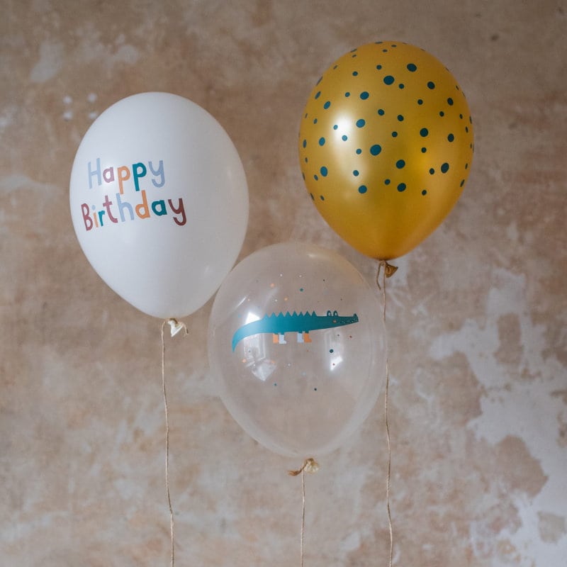 Luftballons Happy Birthday Ocean, 12 Stk.