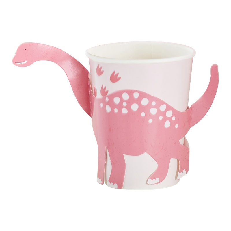 Becher Dino Mädchen, 8 Stk.