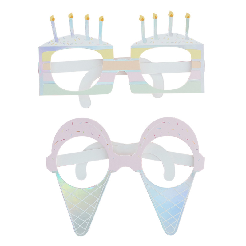 Lunettes de fête Ice Cream et Gâteau, 8 pcs.