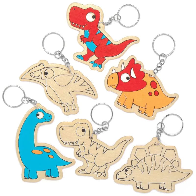 Porte-clés Dinos à colorier, 10 pcs.