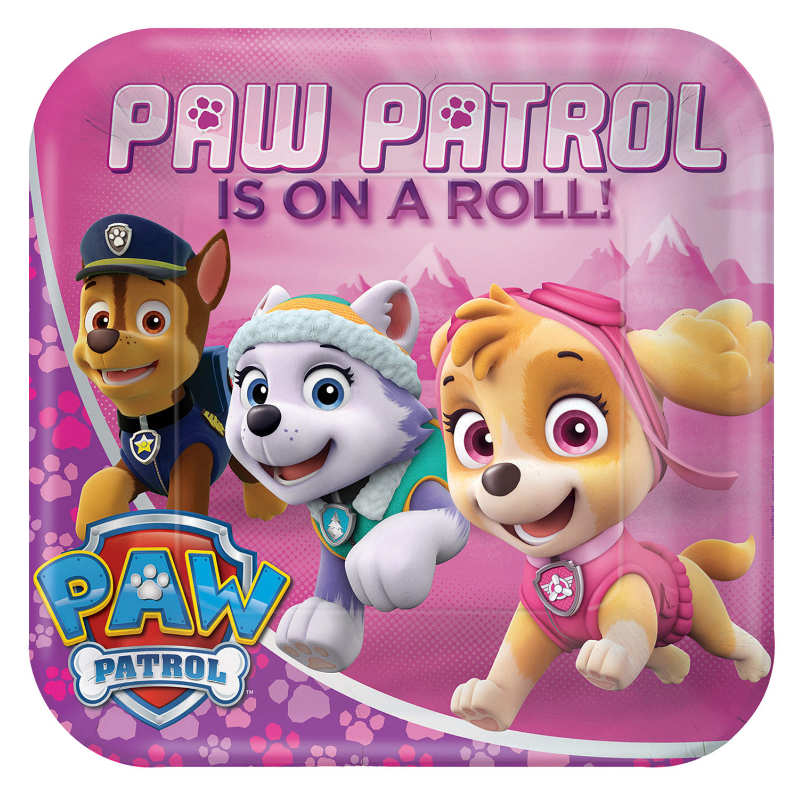 Teller gross Paw Patrol Girls, 8 Stk.