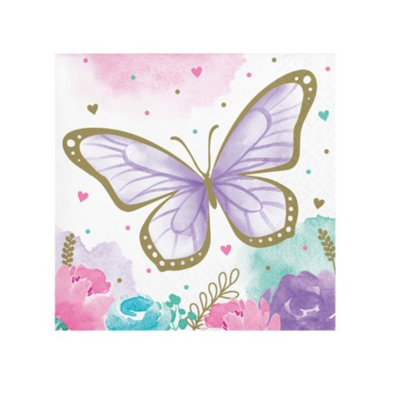 Petites serviettes Papillon Shimmer, 16 pcs.