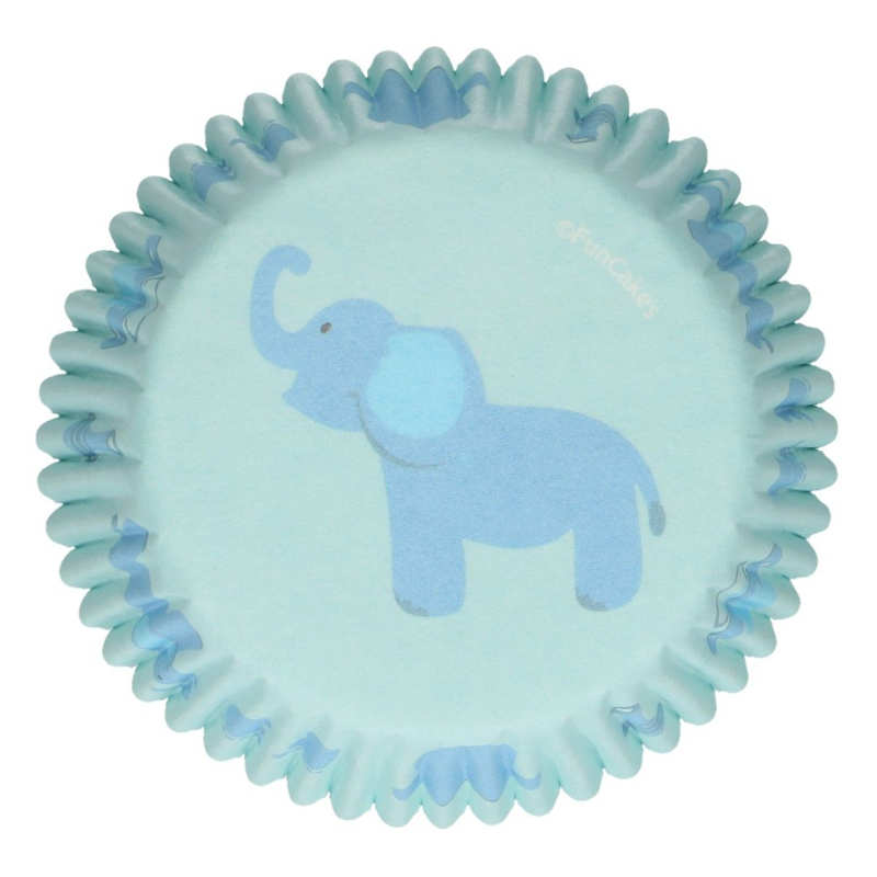 Muffinförmchen Baby blau, 48 Stk.