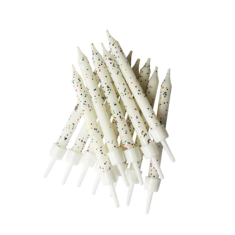 Mini-bougies scintillantes blanches, 12 pcs.