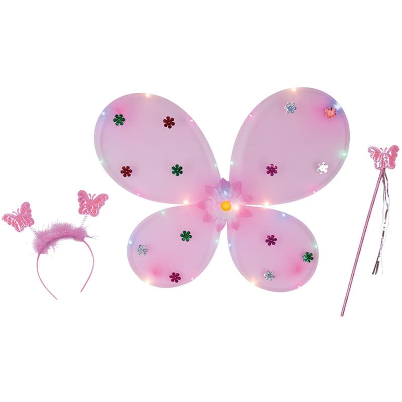 Schmetterling-Set LED (inkl. Batterien), 3-tlg.