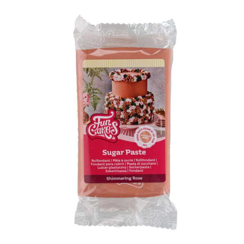 Funcakes Fondant Rosé Glitzer, 250g