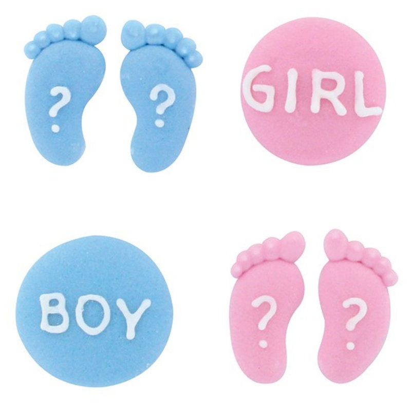 Zuckerdekor Gender Reveal, 12 Stk.