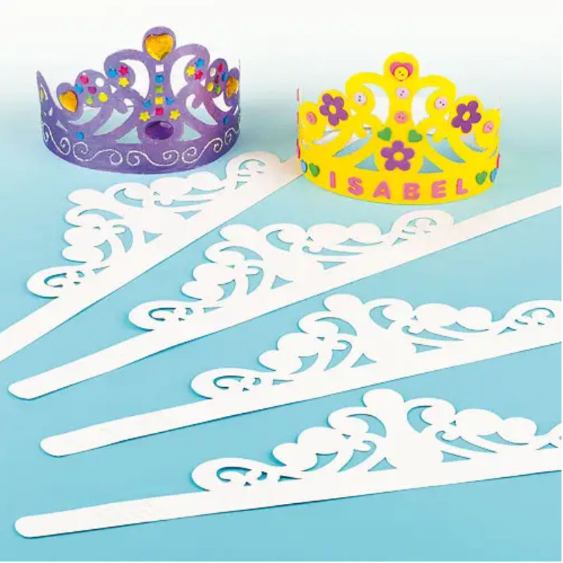 Couronnes de princesses à colorier, 8 pcs.