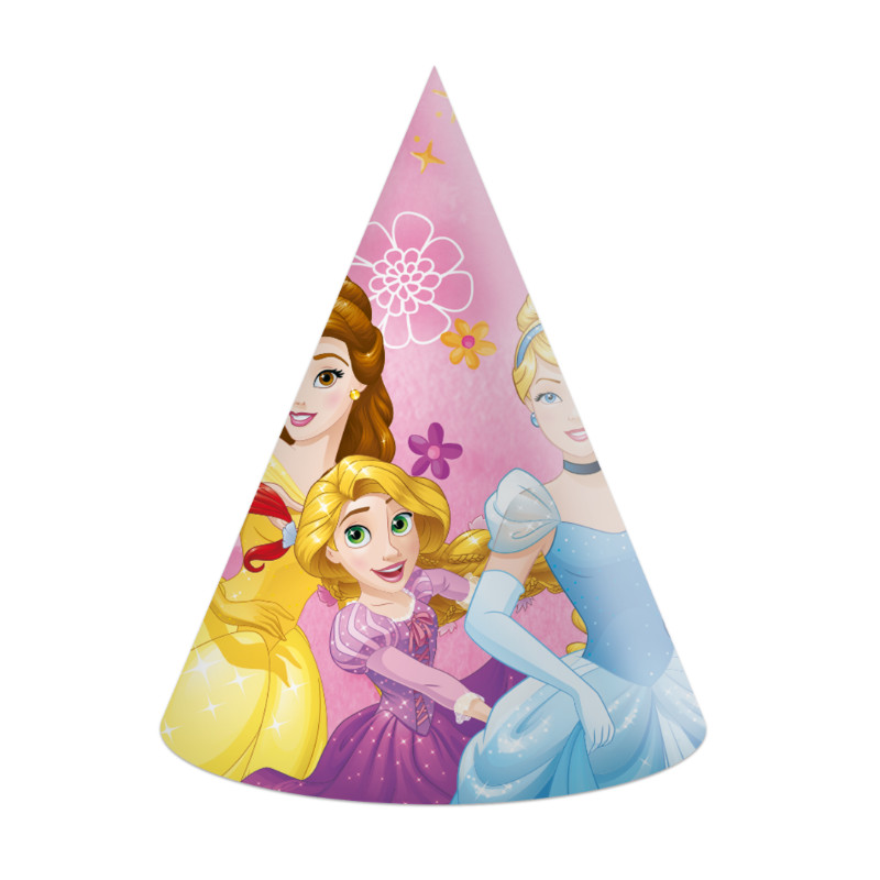 Chapeaux de fête Disney Princesse, 6 pcs.