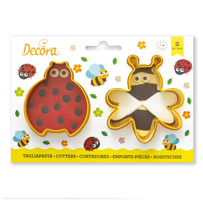 Emporte-pièces Coccinelle & Abeille, 2 pcs.