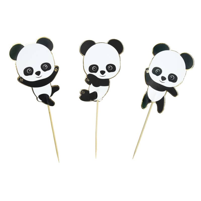 Cake Topper Pandas, 3 pièces