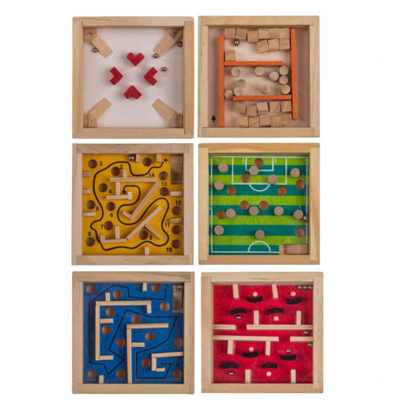 Labyrinth-Geduldspiele Holz, assort.