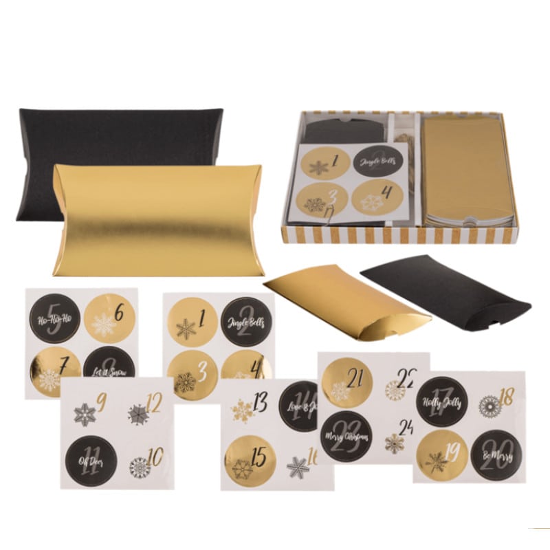 Adventskalender Schwarz/Gold