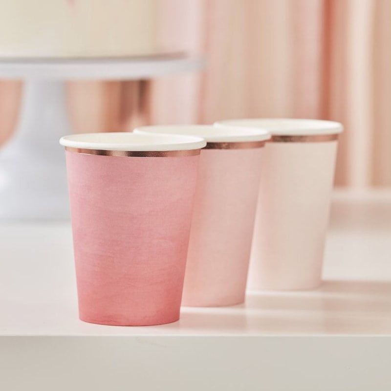 Becher Rosé Gold, 8 Stk.