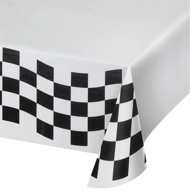 Nappe à carreaux noir blanc