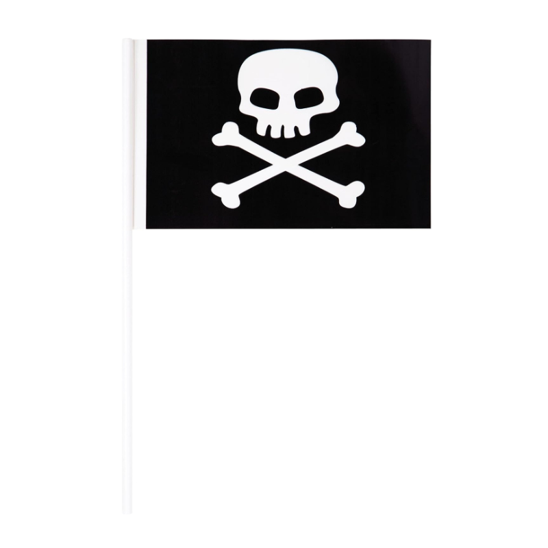 Cake Topper Drapeau pirate, 8 pièces