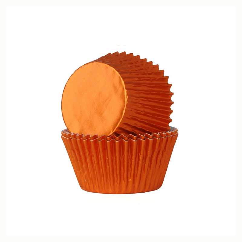 Muffinförmchen metallic-orange, 24 Stk.