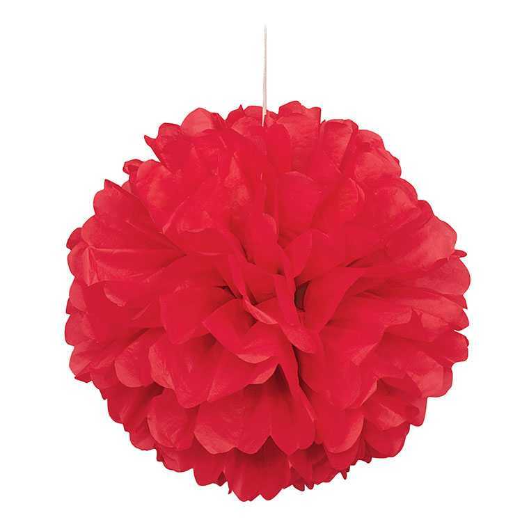 Pompon rot 40cm, 1 Stk