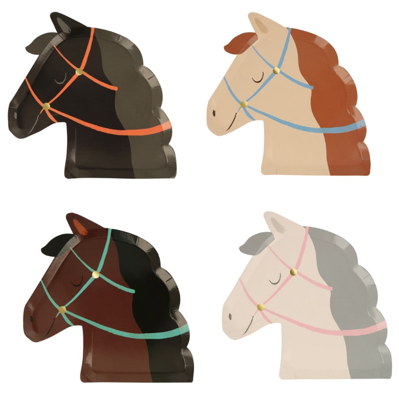 Assiettes de fête Meri Meri Tête de cheval, 8 pcs.