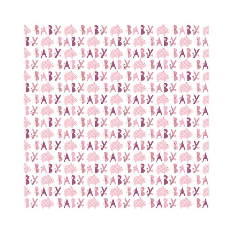 Geschenkpapier Babyfant rosa